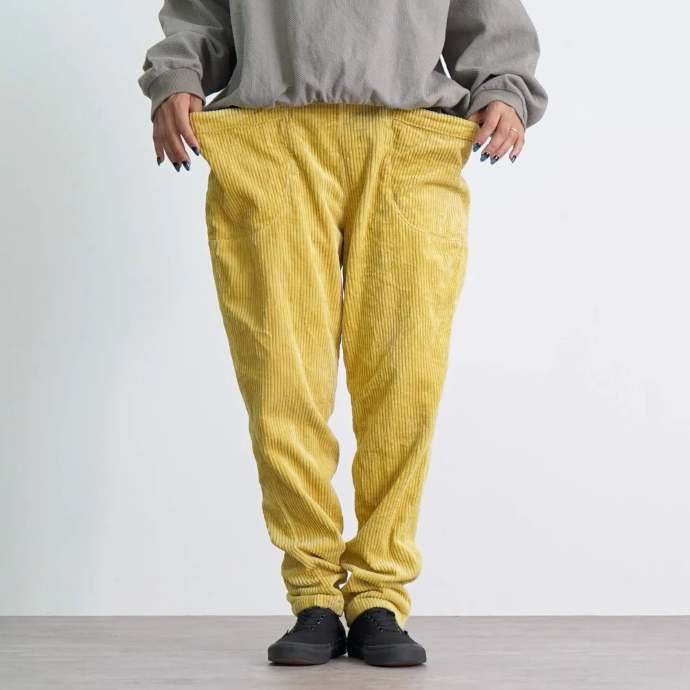 コーデュロイキャンプワークパンツ/イエロー/遠州織物