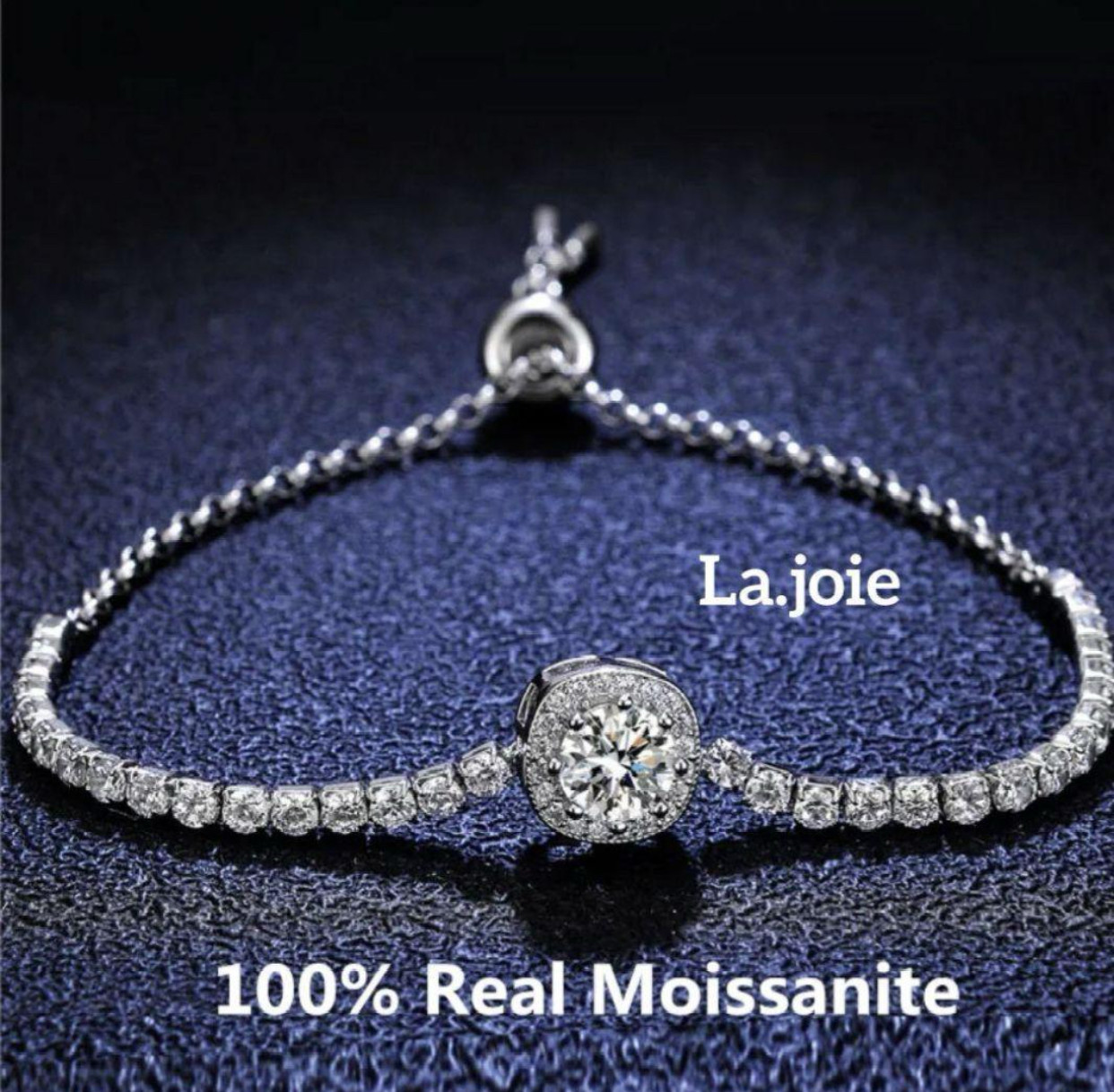 最高品質 モアサナイト （1ct） 人工ダイヤ チャーム ブレスレット