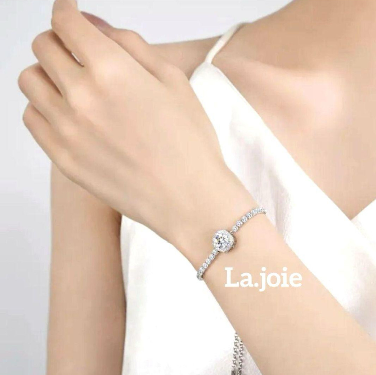 最高品質 モアサナイト （1ct） 人工ダイヤ チャーム ブレスレット