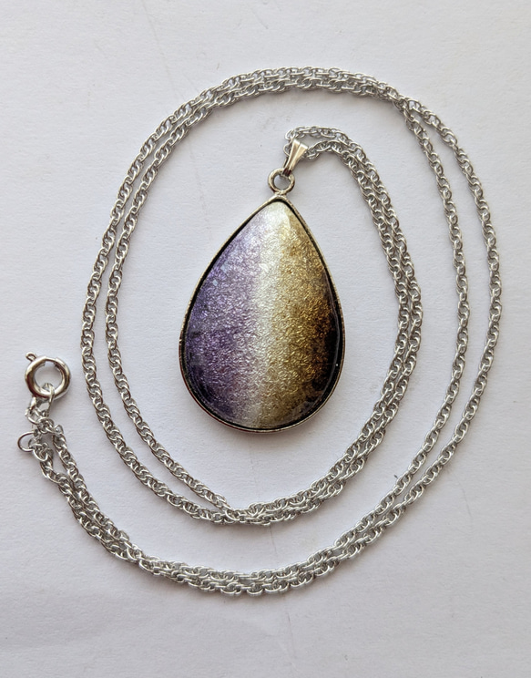 再販  七宝焼ペンダント「紫式部」 2枚目の画像