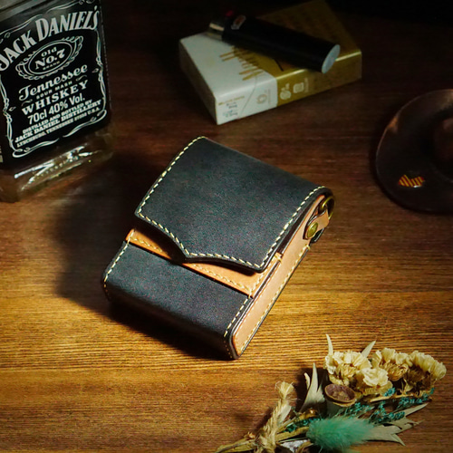 本革】プレゼントに最適 上質なタバコケース 国産ロロマレザー（受注