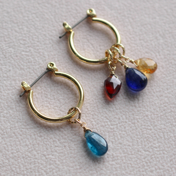 [精選] 從 24 種天然寶石中選擇 4 種飾品✨ 耳環（耳環）和飾品套裝 第5張的照片