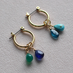 [精選] 從 24 種天然寶石中選擇 4 種飾品✨ 耳環（耳環）和飾品套裝 第9張的照片