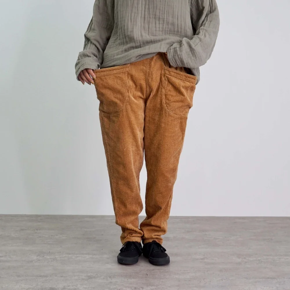 コーデュロイキャンプワークパンツ/ブラウン/遠州織物