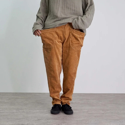 コーデュロイキャンプワークパンツ/ブラウン/遠州織物 ロングパンツ