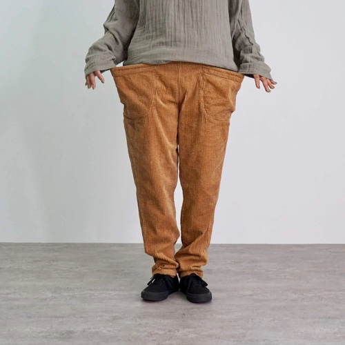コーデュロイキャンプワークパンツ/ブラウン/遠州織物 ロングパンツ
