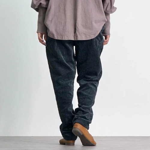 コーデュロイキャンプワークパンツ/ブラック/遠州織物 ロングパンツ