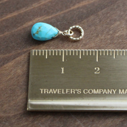 ✨12月誕生石✨ キングマンターコイズ＜ペアシェイプ＞のチャーム（K14GF） 3枚目の画像