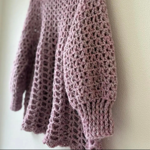 ⭐︎handmade⭐︎手編み ラメ入りピンクセーター ニット