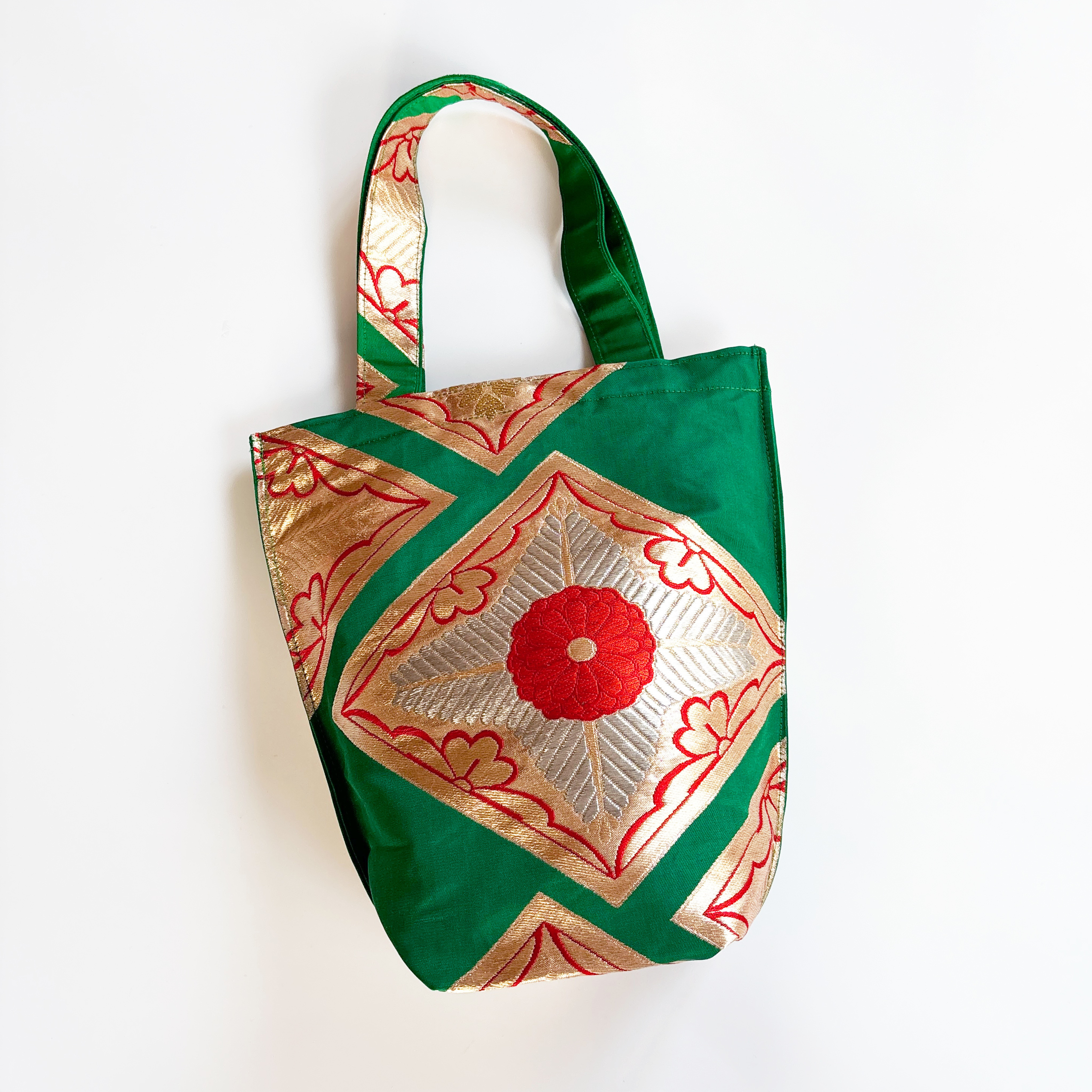 着物トートバッグ（通勤/通学/旅行/帯リメイク/着物リメイク