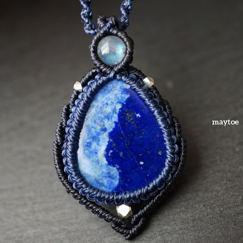 ラピスラズリのマクラメネックレス - 天の川 - 項鍊 maytoe(ﾒｲﾄｩｰ) 的