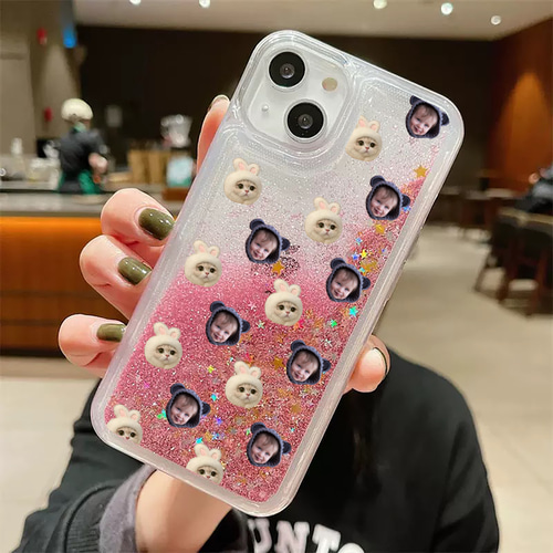 グリッタースマホケース うちの子グッズ iPhone16カバー