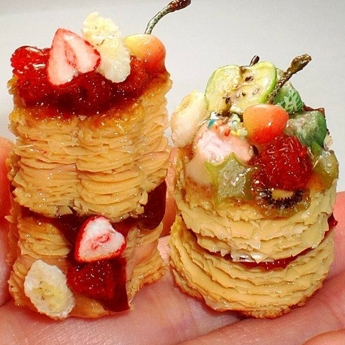 ⑤サクサクパイ2点セット 花形 フェイクスイーツ パイ 樹脂粘土