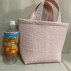 ヌビバッグ　トート　内ポケットDカン付き　手提げ(4色) ベビーピンク/チェリッシュ/ワイン/プラム 4枚目の画像