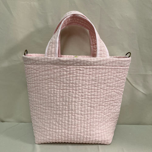 ヌビバッグ トート 内ポケットDカン付き 手提げ【ベビーピンク