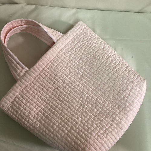 ヌビバッグ トート 内ポケットDカン付き 手提げ【ベビーピンク