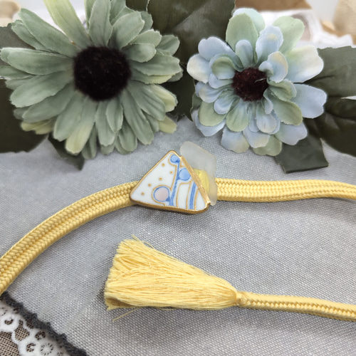 シー陶器とシーグラスの金継ぎ帯留め 帯留め chato 通販 18470079  