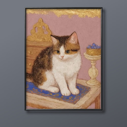 絵画 。壁掛け絵手描き【猫たちのデートの中で素敵なこと】 b48cb11faa99f6736decc1c469b10a