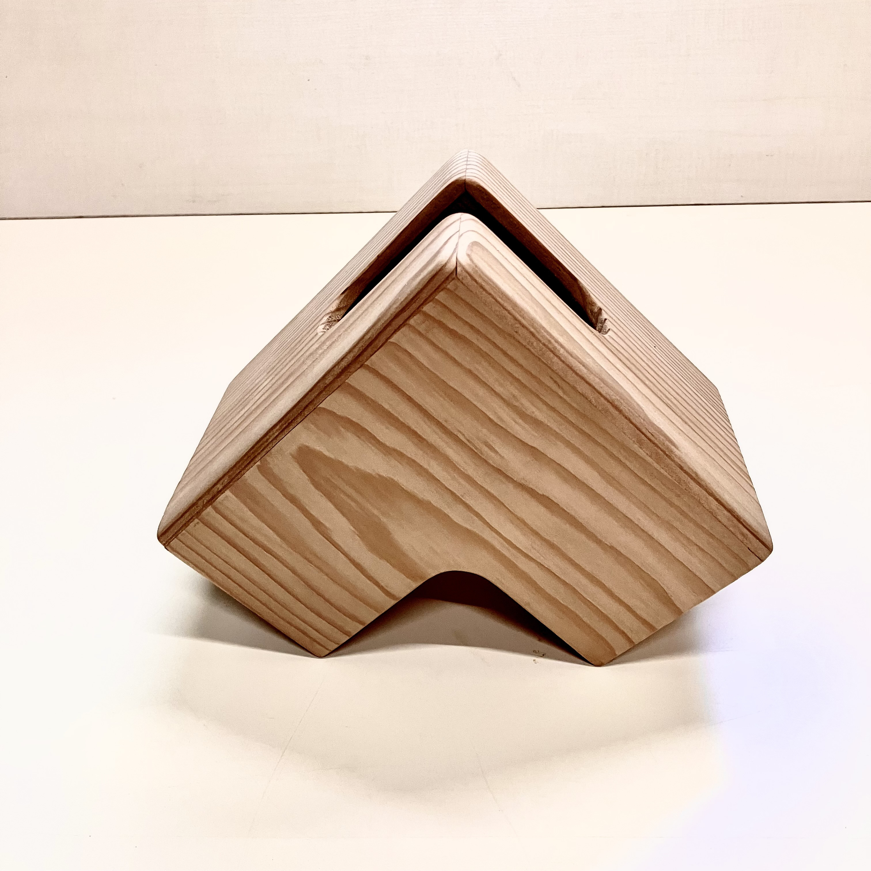 木製L型ティッシュボックス(本栂)