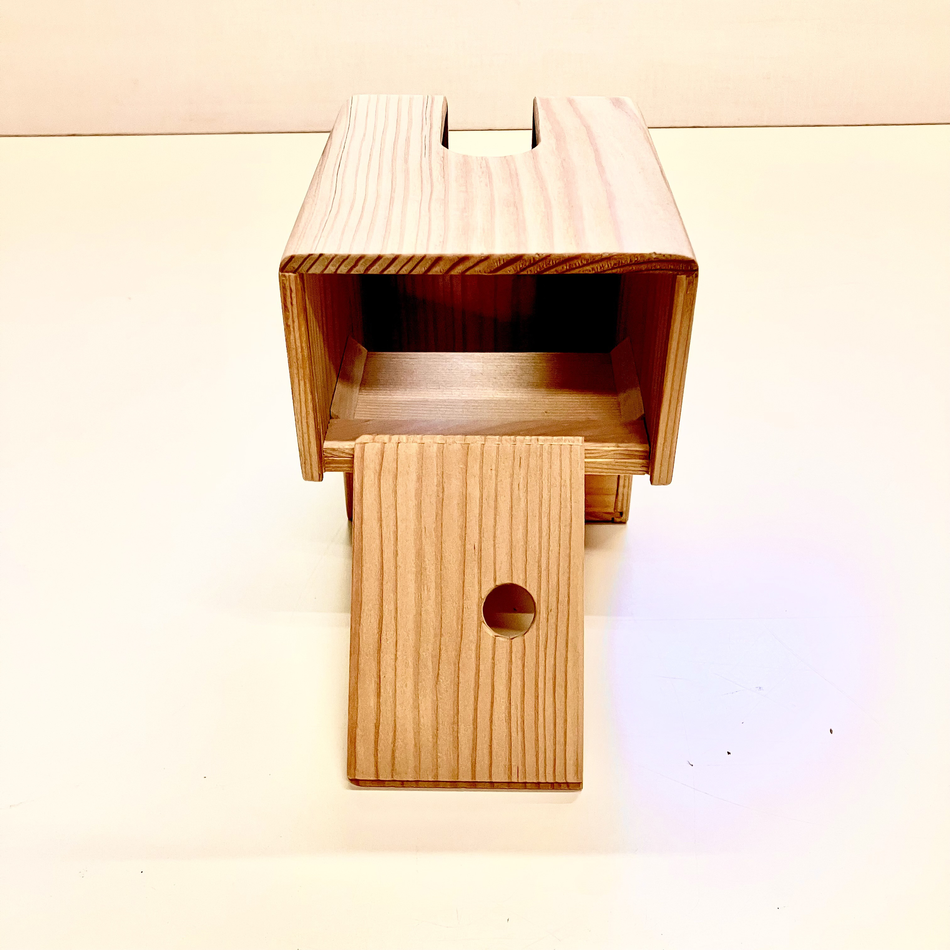 木製L型ティッシュボックス(本栂)