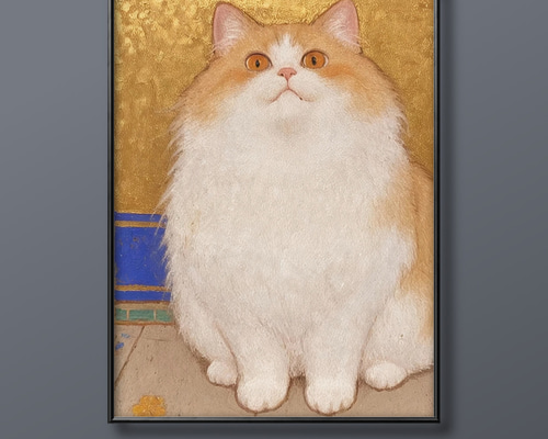 絵画。原画☆キャンバスF20【猫ちゃんたちは楽しくワインパーティーに参加します】 絵画。原画【猫ちゃんたちのロマンチックなプロポーズ】 - メルカリ