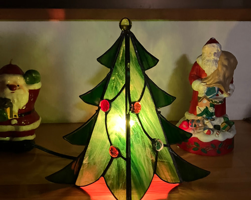 ステンドグラス フロアスタンド ランプ インテリア クリスマスツリー 0_a4c998e215f2a13dc638669243cb