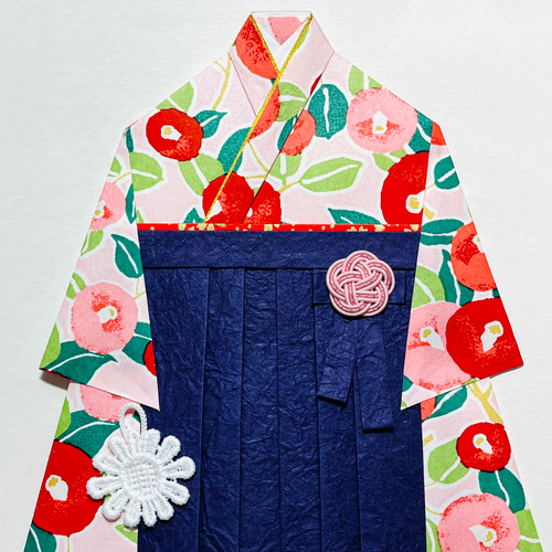 着物のお祝い袋731 ご祝儀袋 椿 袴 卒業式 ご祝儀袋・袱紗（ふくさ