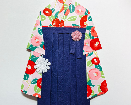 着物のお祝い袋731 ご祝儀袋 椿 袴 卒業式 ご祝儀袋・袱紗（ふくさ