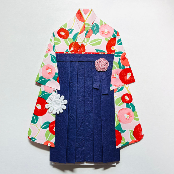 着物のお祝い袋731 ご祝儀袋 椿 袴 卒業式 ご祝儀袋・袱紗（ふくさ