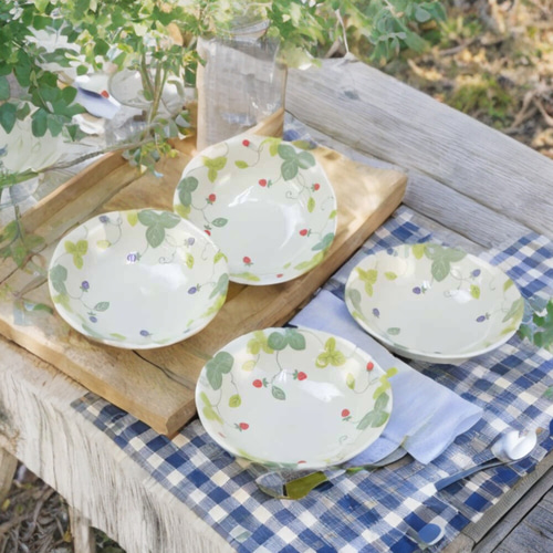 野苺サラダボウル2色×2枚組【美濃焼】 お椀・ボウル・鉢 hama kitchen