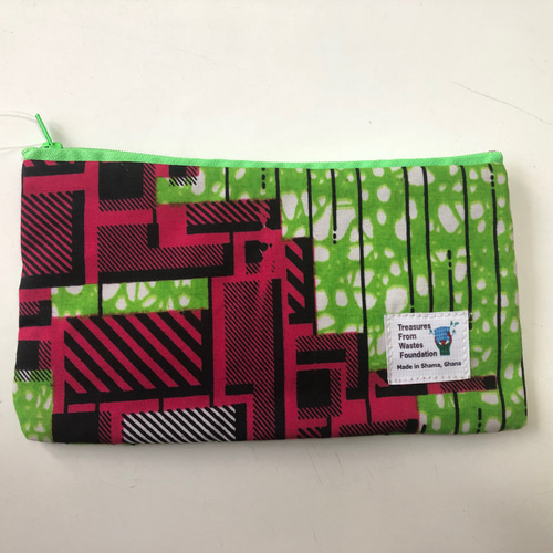 ポーチ（アフリカ布×ピュアウォーター袋）Made in Ghana ポーチ かねご