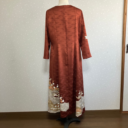 No.141プリンセスラインワンピース色留袖ドレスM〜L11号着物