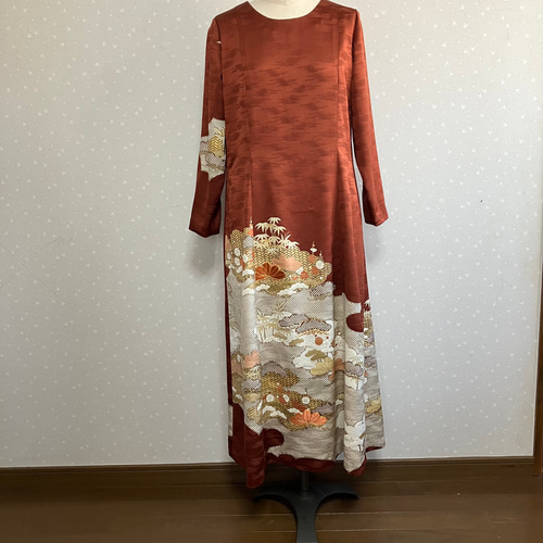 No.141プリンセスラインワンピース色留袖ドレスM〜L11号着物 No.141プリンセスラインワンピース色留袖ドレスM〜L11号着物