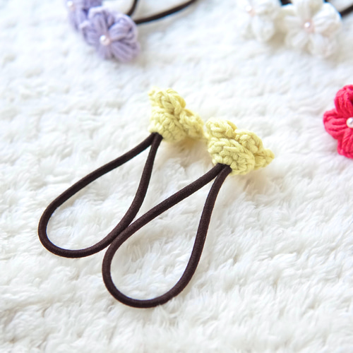 お花のヘアゴム ヘアアクセサリー パステルカラー 雑貨・その他