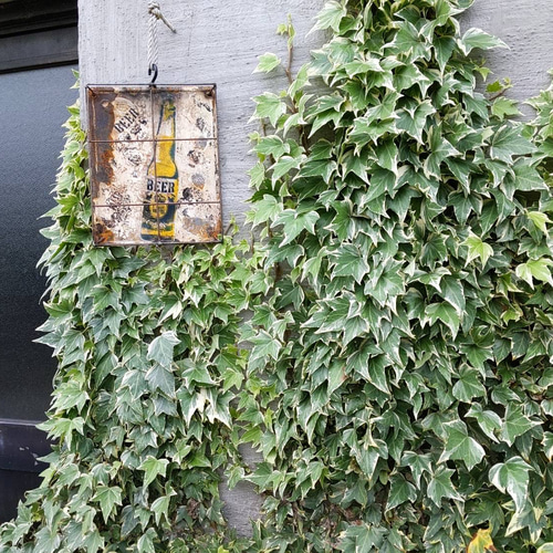 アンティークに仕上がった壁掛け看板 Old New！ブリキ看板 コロナ
