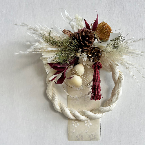 2025迎春】お正月飾り・しめ飾り /豆ひょうたん しめ縄・しめ飾り 花