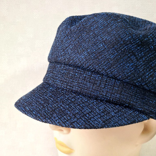 魅せる帽子☆【Creema 限定価格】シルクのキャスケット～ネイビー