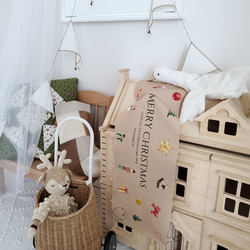 【早割】華やか⌇クリスマスタペストリー新作　ブラウン　 5枚目の画像