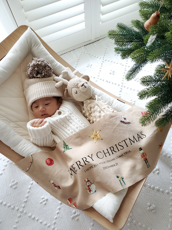 【早割】華やか⌇クリスマスタペストリー新作　ブラウン　 6枚目の画像