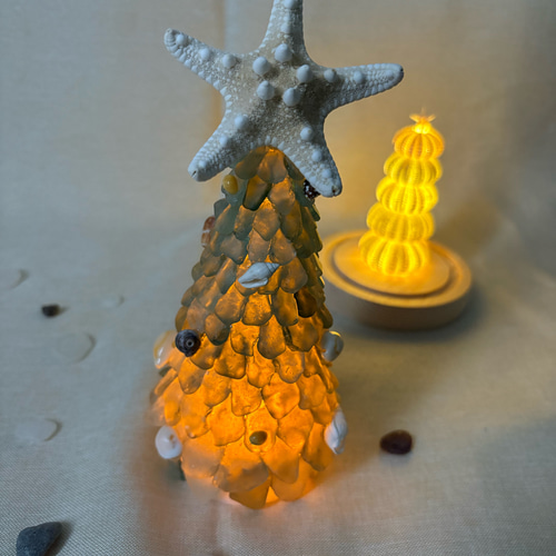 シーグラス クリスマスツリー ツリーライト ランプ クリスマス 間接