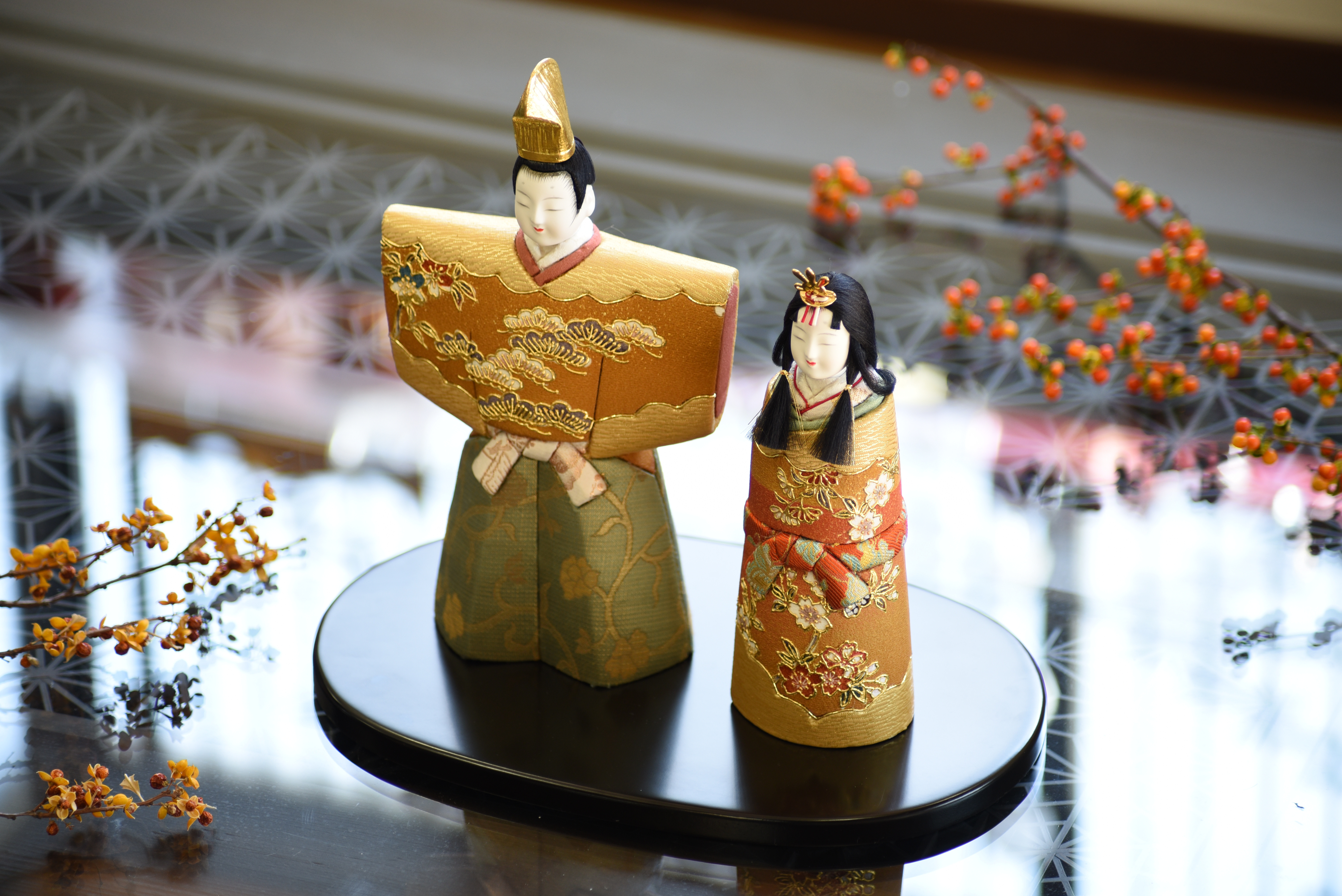 HG7 振袖羽子板18号　ひな人形付属　床の間飾り　雛飾り　店舗飾り