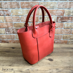 ハンドメイドレザークラフト　トートバック　エジプト文字彫刻 赤 一点物 2508350603254fd3295be09621b2ff