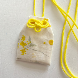 お守り袋 ミニサイズ ヌノコトファブリック 首かけタイプ ♡ふんわり