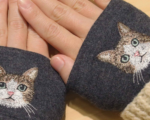 猫リストマフラー】キジ白／一度使うと手放せない気持ち良さ／ウール