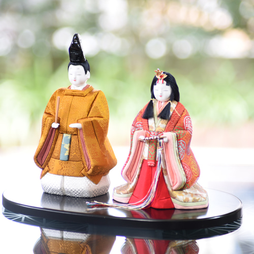雛人形【陽光雛】 黄櫨染 小判台飾り ひな人形・雛飾り 有松人形工房