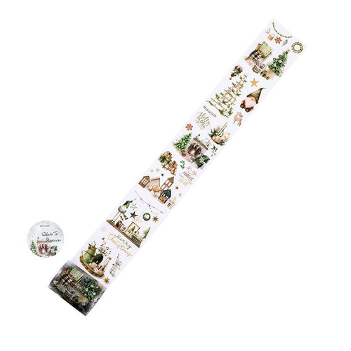 クリスマス クリアテープ マステ happiness [BZ333] マスキングテープ