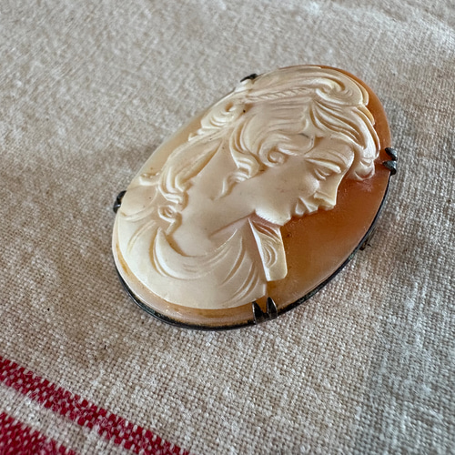 イタリアの古いカメオ Cameo アンティーク2WAY ブローチ