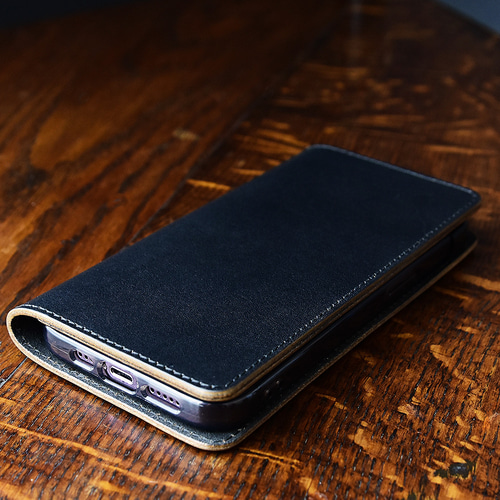 茶芯レザー スマホケース 本革 手帳型 ほぼ全機種対応 シンプル 留め