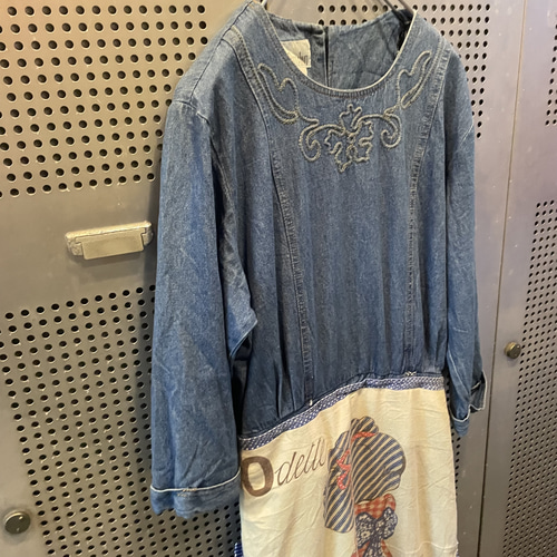 古着 ヴィンテージ vintage ワンピース デニムワンピース パッチ 古着 ヴィンテージ vintage ワンピース デニムワンピース パッチ