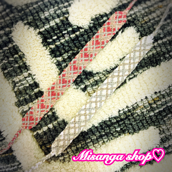 アーガイル柄 ミサンガ アンクレット ブレスレット アクセサリー